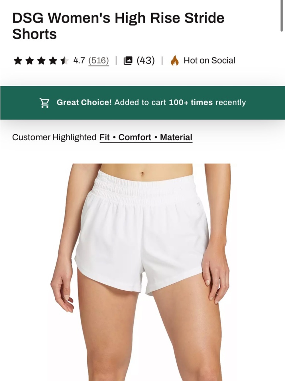 DSG Women’s High Rise Stride Short